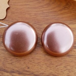 Vintage Clip On Violet Button Earrings